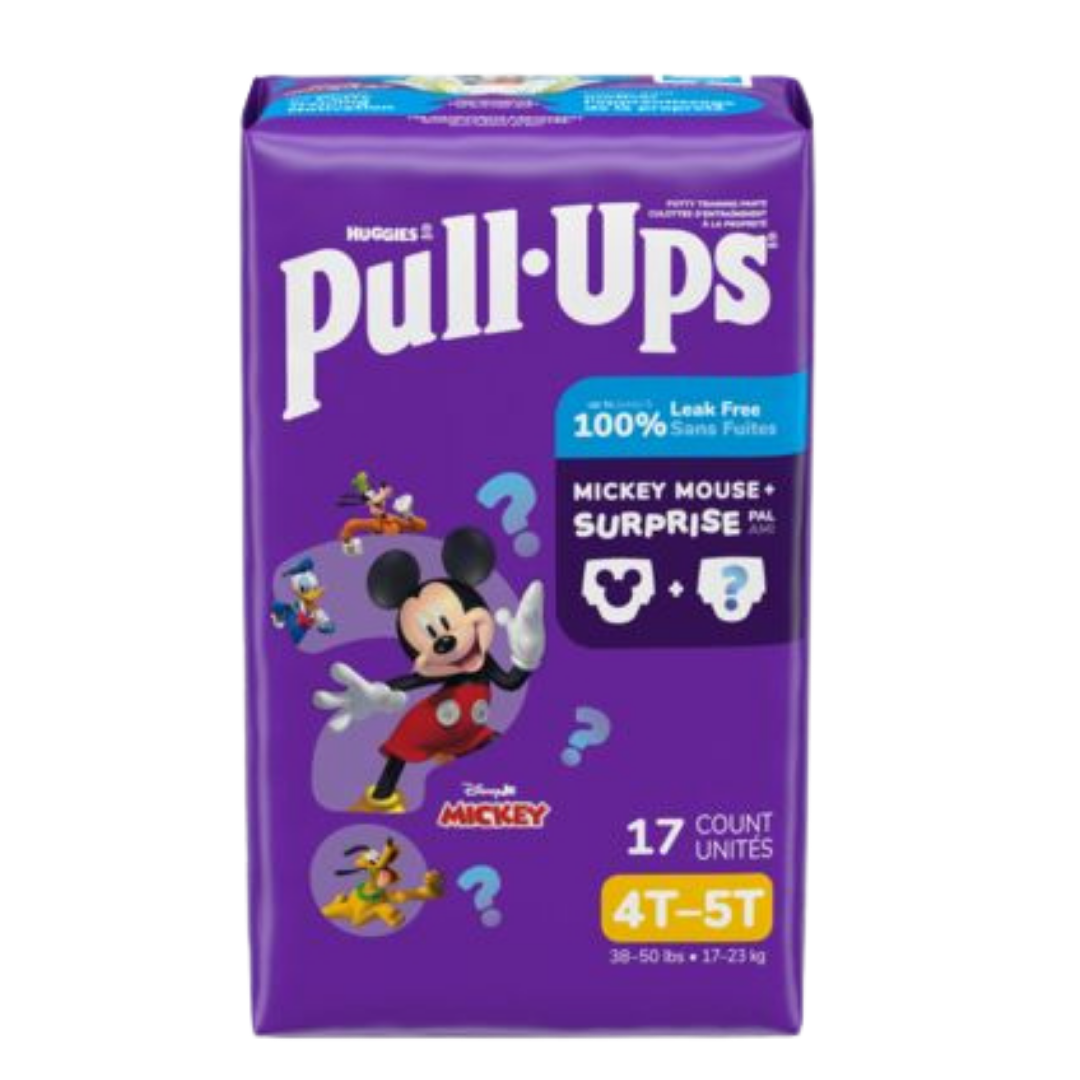 Huggies Pull-Ups para niño talla 4T-5T con Mickey Mouse 17 unidades.