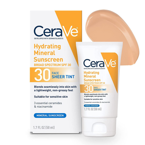 CeraVe protector solar mineral con tinte SPF 30 para rostro