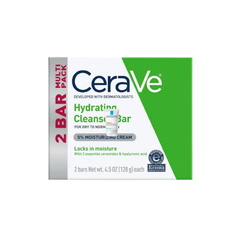CeraVe Hydrating Cleanser Bar for Normal to Dry Skin (2 x 4.5 oz)