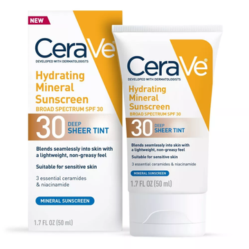 CeraVe protector solar mineral tono Deep SPF 30 para rostro
