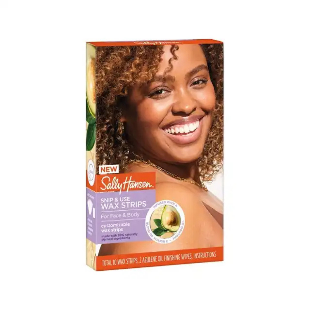 Sally Hansen Snip and Use Wax Strips tiras cera cara cuerpo 10 unidades