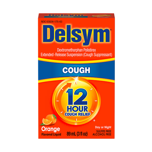 Delsym 12 Hour Cough Relief Orange jarabe para la tos 3oz