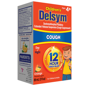 Delsym Children's 12 Hour Cough Relief Orange jarabe infantil 3oz