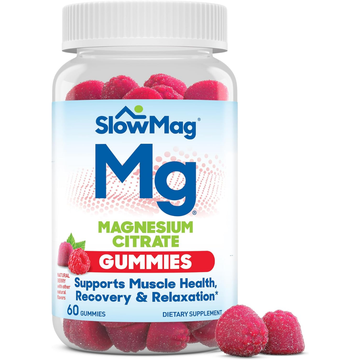 SlowMag Magnesium Citrate Gummies magnesio energía 60ct