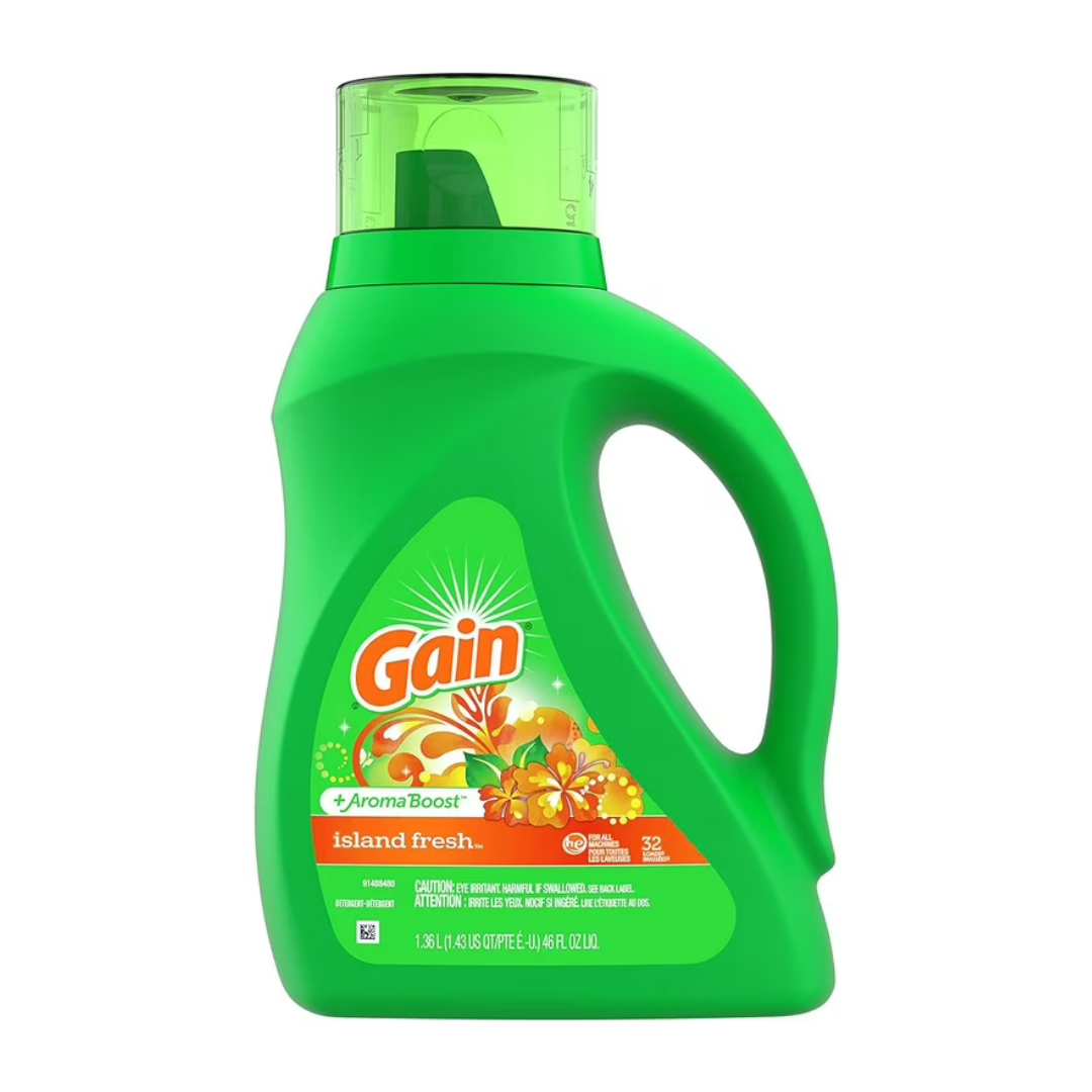 Detergente líquido Gain Island Fresh 46oz fragancia tropical