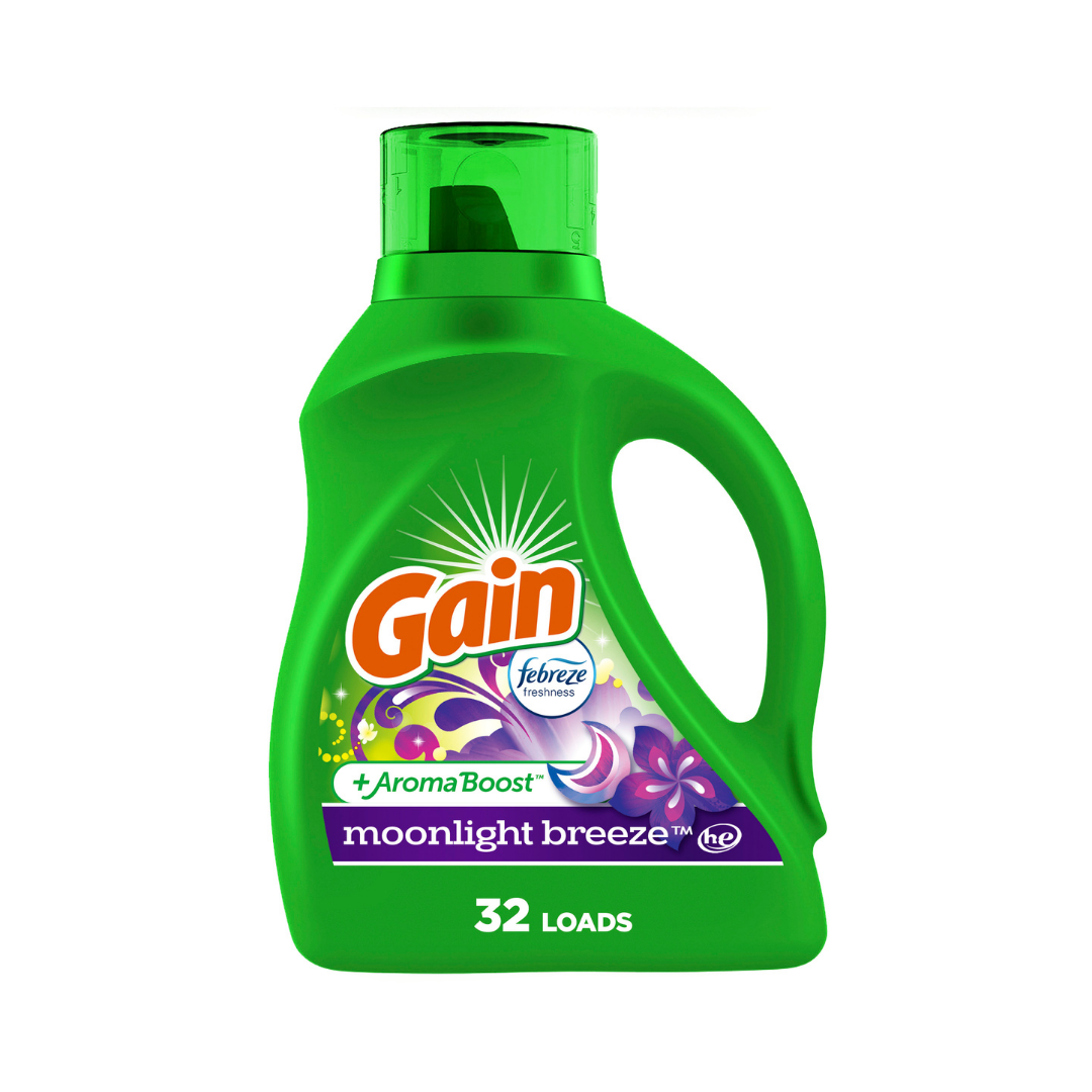 Detergente líquido Gain Moonlight Breeze 46oz para 32 lavadas