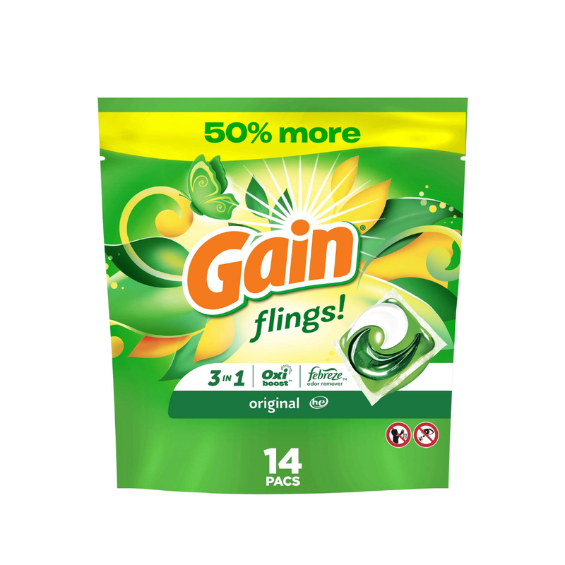 Gain Flings 3-in-1 Laundry Detergent Pacs Moonlight Breeze (16 count)