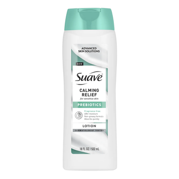 Suave Skin Solutions Calming Relief Body Lotion loción prebióticos piel sensible 18oz