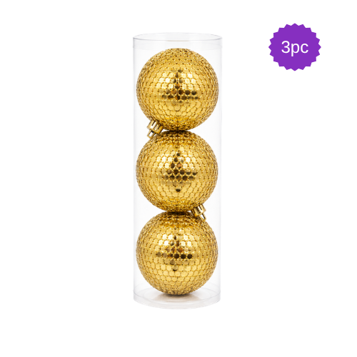 Esferas Navideñas Texturizadas 3PK 15 cm - AA2026-11