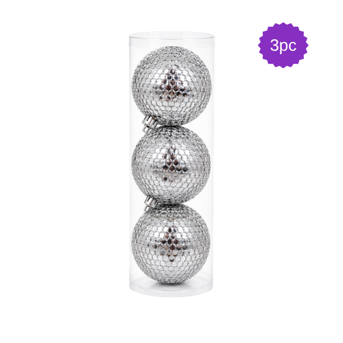 Esferas Navideñas Texturizadas 3PK 15 cm - AA2026-11