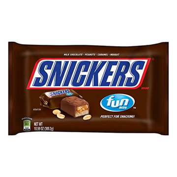 Snickers Fun Size Candy Bag barras mini chocolate