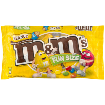 M&M's Peanut Fun Size Candy Bag mini maní chocolate