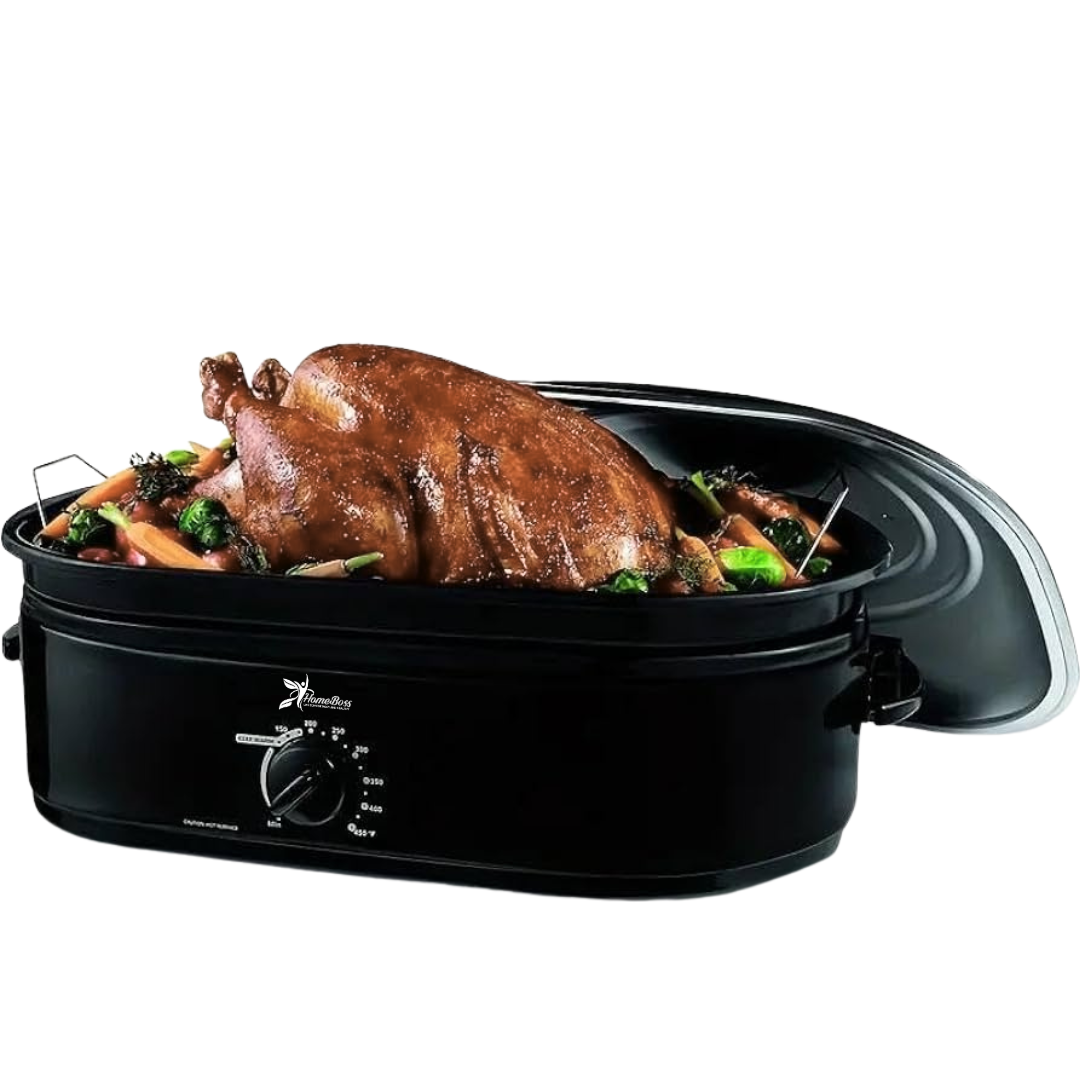 Home Boss Roaster Oven eléctrico 22 qt, doble espacio para horno