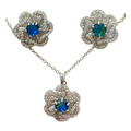 Floral & Gemstone Necklace and Earrings Set – Multiple Styles
