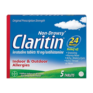 Claritin Allergy Relief Tablets antihistamínico 5 tabletas