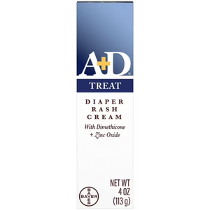 A+D Treat Diaper Rash Cream Zinc Oxide (4oz)