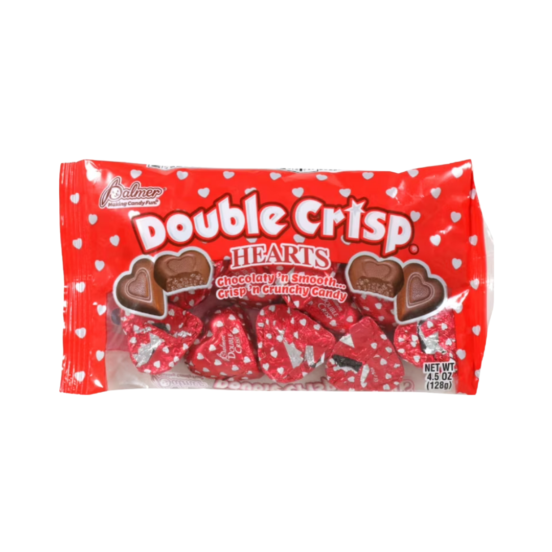 Bolsa de corazones de chocolate crujiente R.M. Palmer Double Crisp 4.5oz.