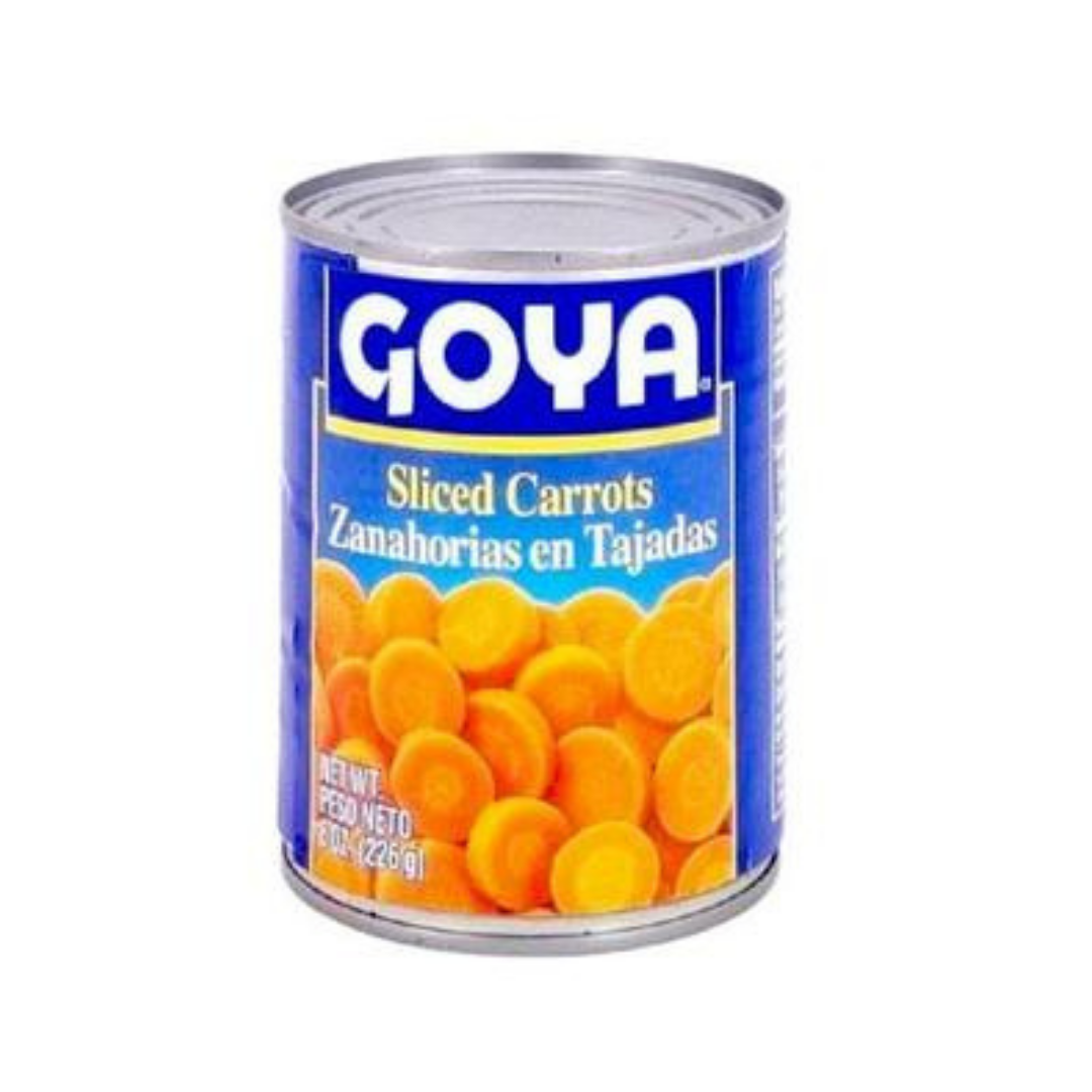 Goya zanahorias en tajadas en lata vegetales frescos