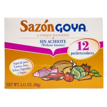 Goya sazón sin cilantro ni achiote condimento