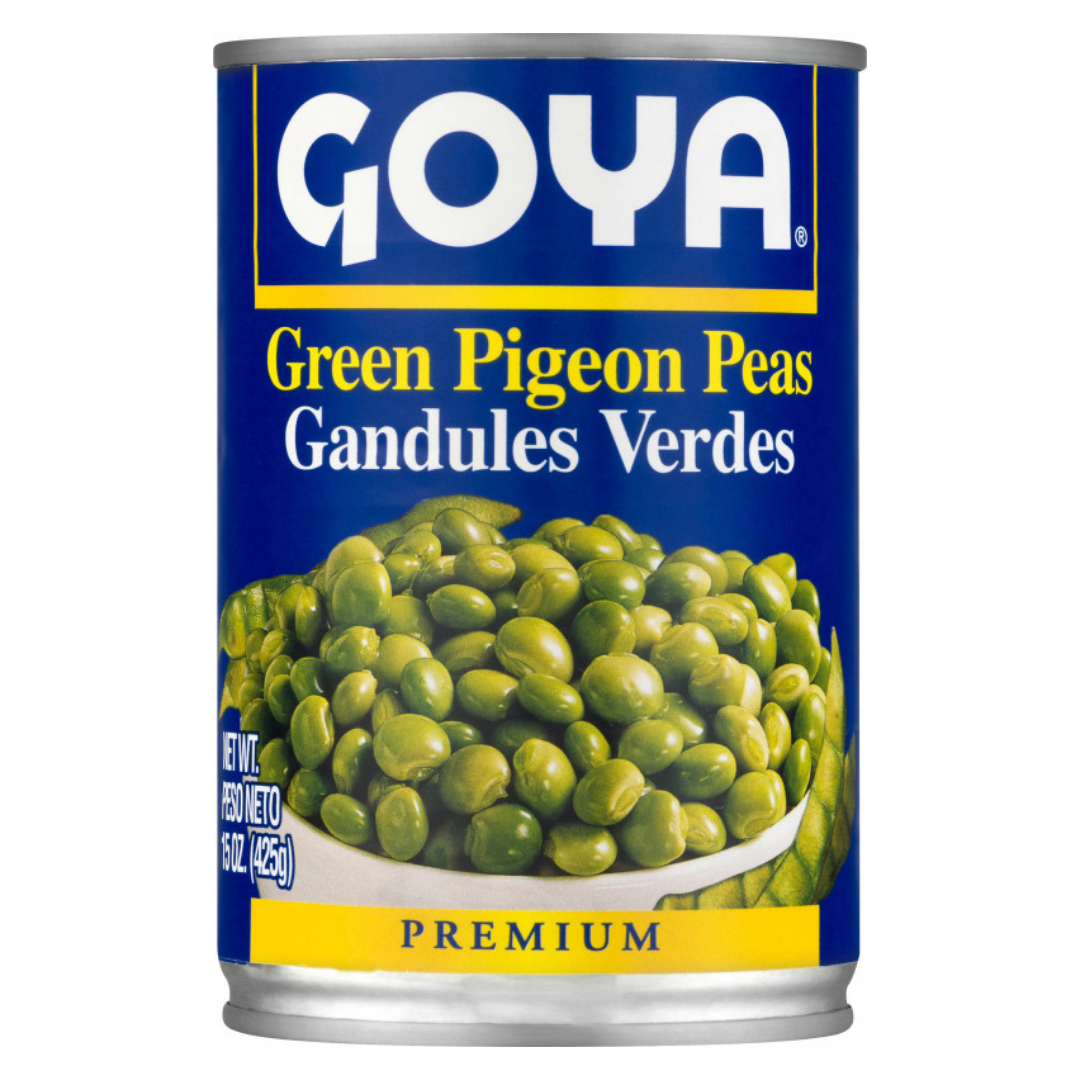 Goya Green Pigeon Peas gandules verdes lata 15oz