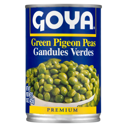 Goya Green Pigeon Peas gandules verdes lata 15oz