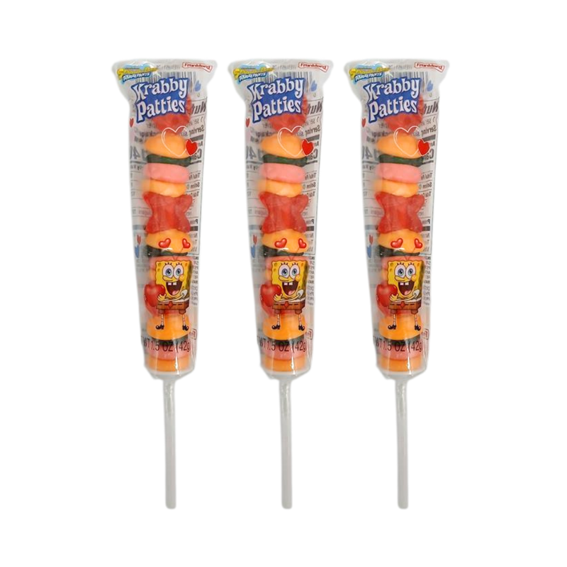 Frankford SpongeBob Krabby Patties Valentine Gummy Kabob (1.5oz)