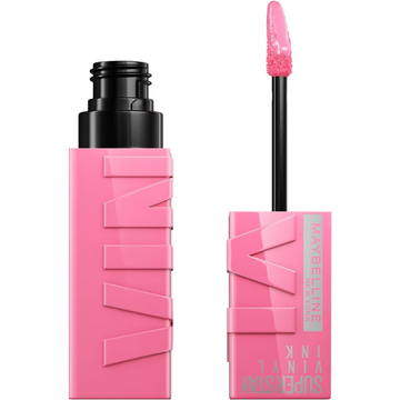 Maybelline Super Stay Vinyl Ink Upbeat labial líquido coral rosado 0.14oz
