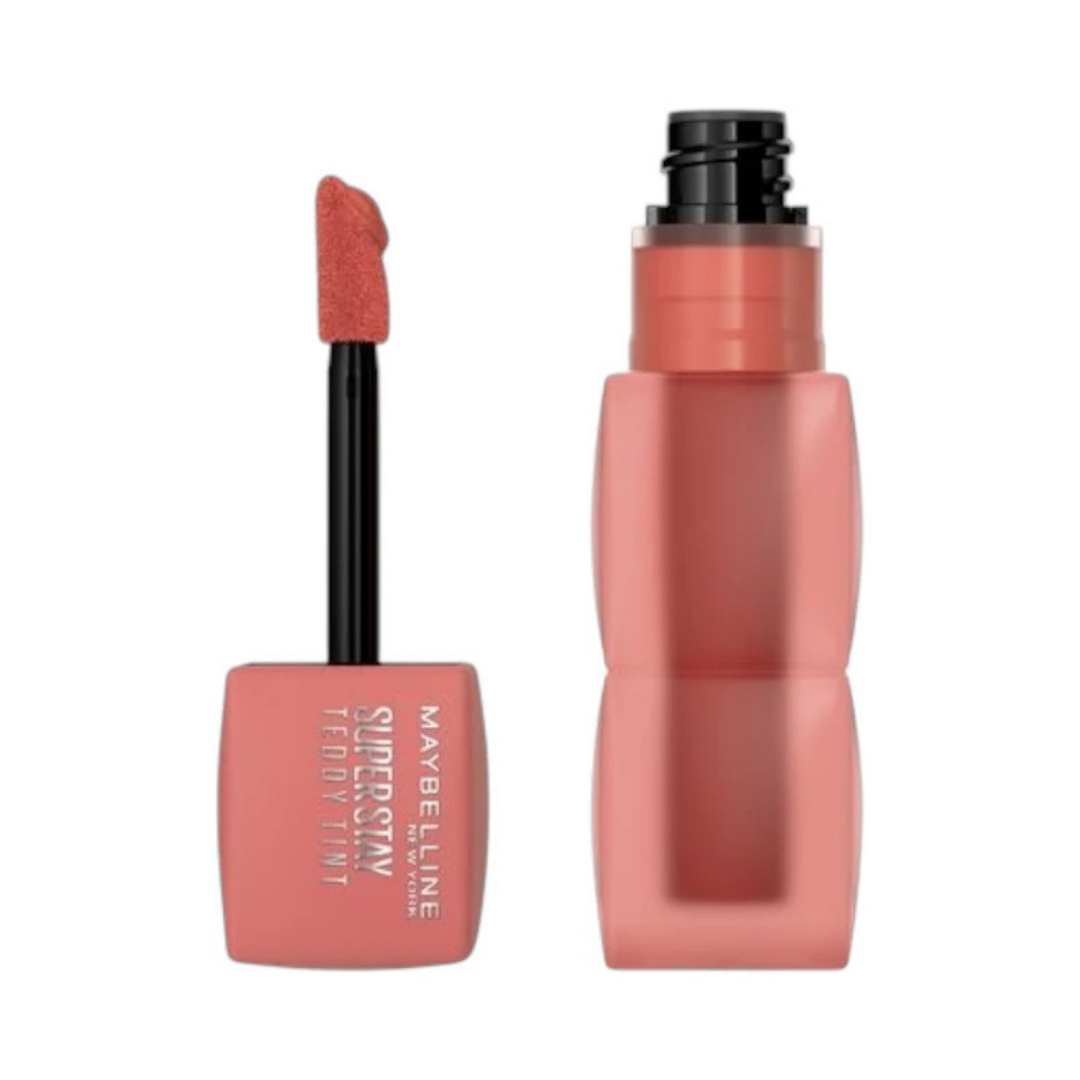 Labial Maybelline Teddy Tint tono Skinnydip marrón cálido 0.17oz