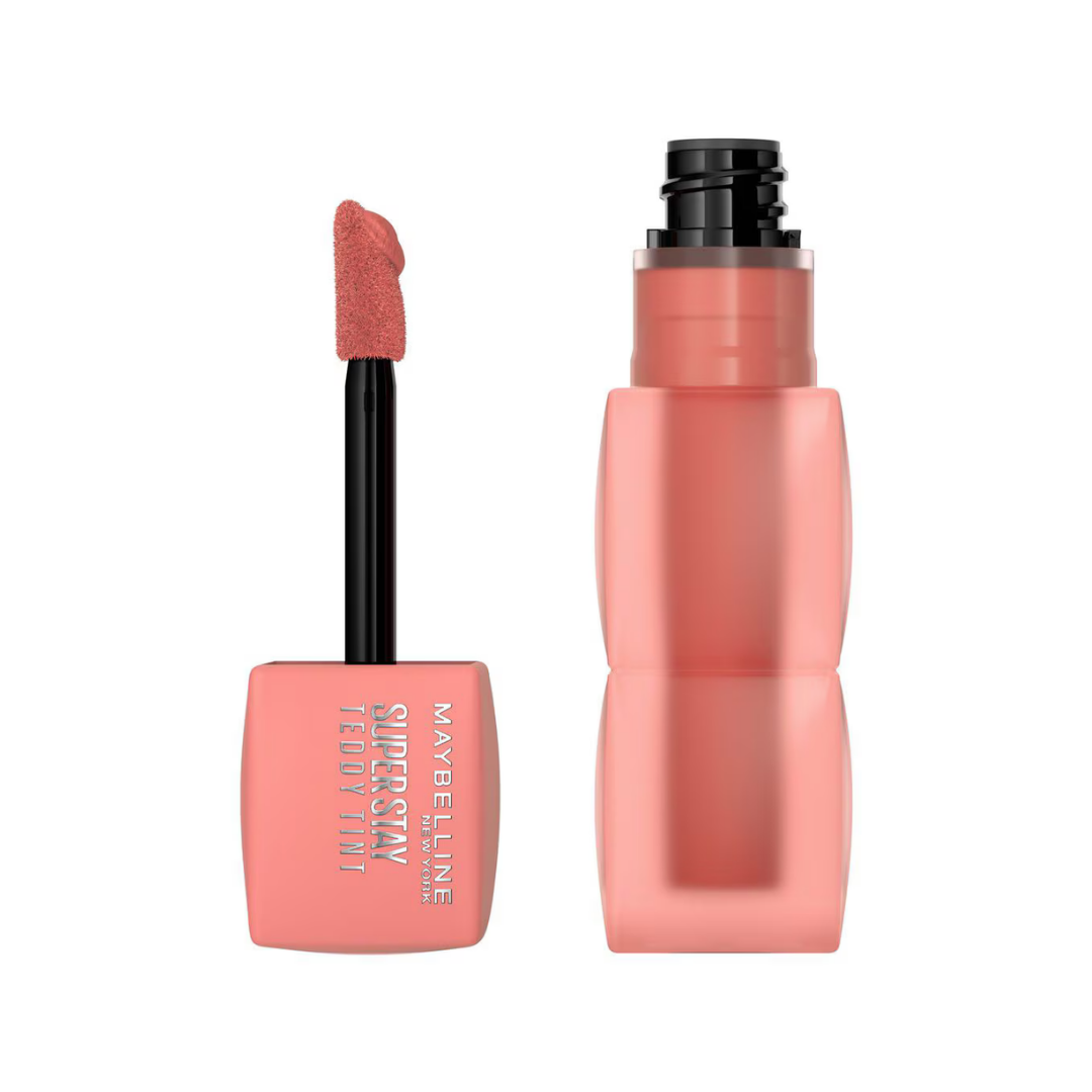 Tinta labial mate Maybelline Teddy Tint Current Mood borgoña 0.17oz
