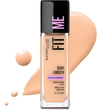 Maybelline Fit Me Foundation Nude Beige 125 1oz base maquillaje natural