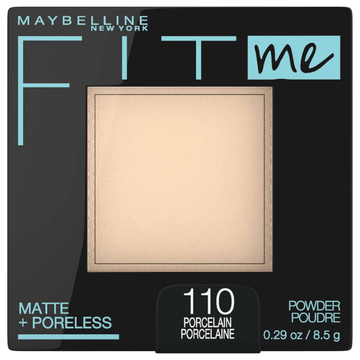 Maybelline Fit Me Matte Poreless Powder Porcelain 110 0.29oz polvo compacto claro