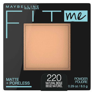 Maybelline Fit Me Matte Poreless Powder Natural Beige 220 0.29oz polvo compacto