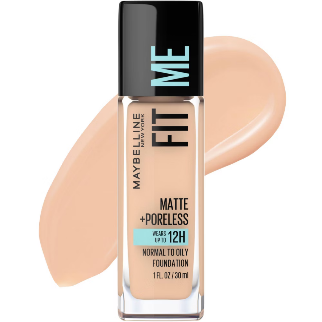 Maybelline Fit Me Matte Poreless Foundation Creamy Beige 122 1oz base mate