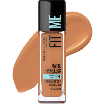 Maybelline Fit Me Matte Poreless Foundation Classic Tan 335 1oz base oscura