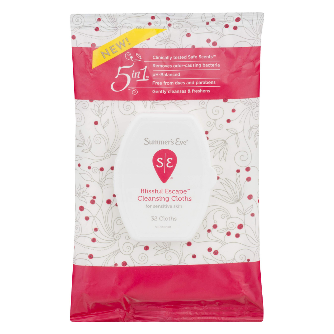 Summer's Eve Blissful Escape Cleansing Cloths toallitas íntimas 32 unidades