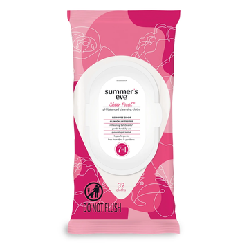Summer's Eve Sheer Floral Cleansing Cloths toallitas íntimas florales 32