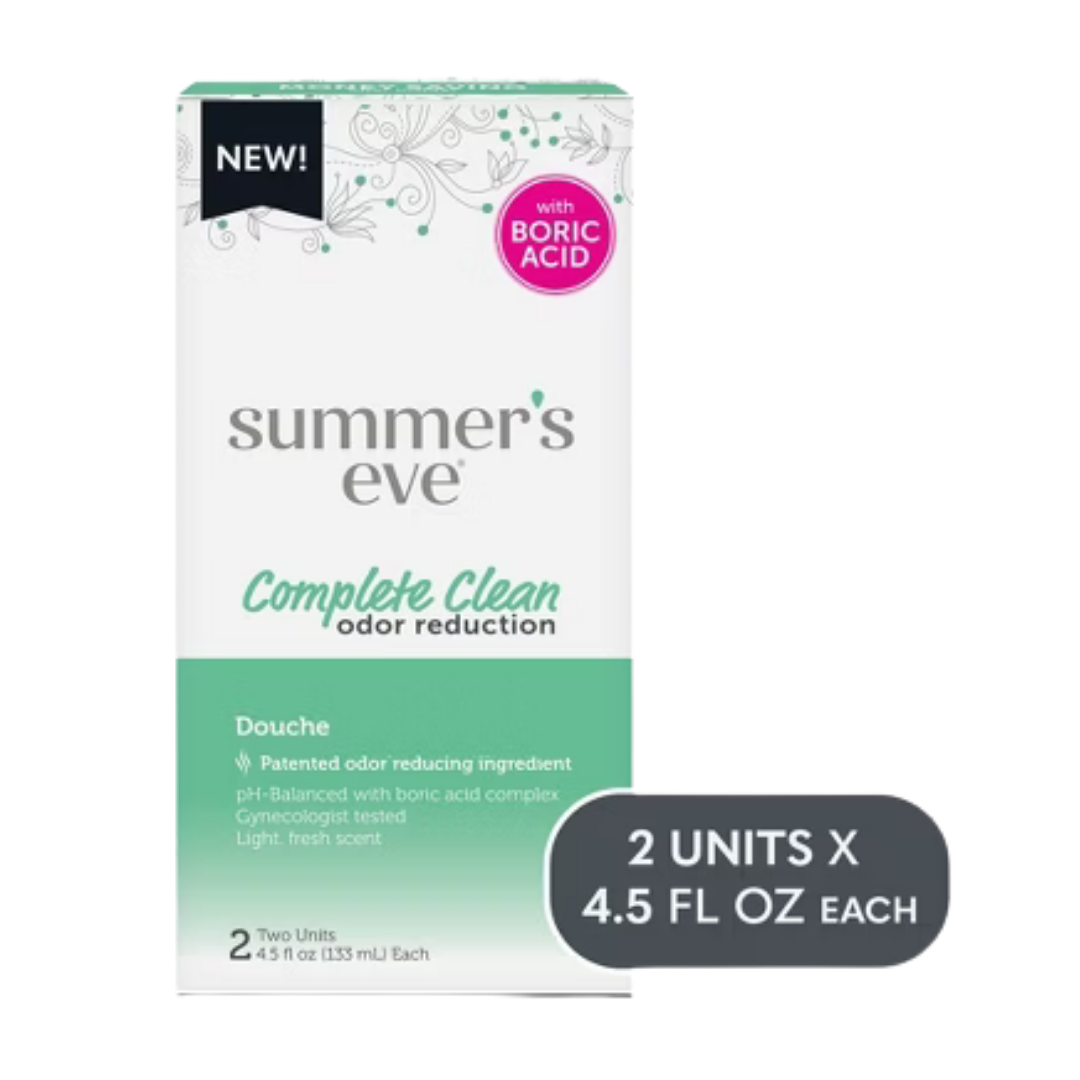 Ducha vaginal Summer's Eve Complete Clean con ácido bórico 2 unidades