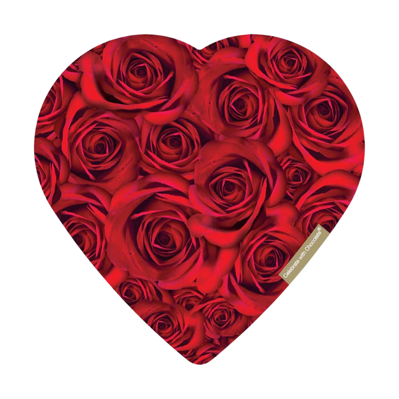 Celebrate with Chocolate Rose Bouquet Valentine Heart Box (2oz)