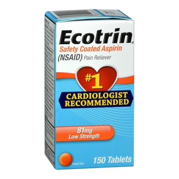 Ecotrin aspirina baja dosis 81mg 150 tabletas recubiertas