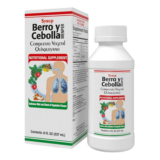Jarabe de Berro y Cebolla jarabe natural para la tos 8oz