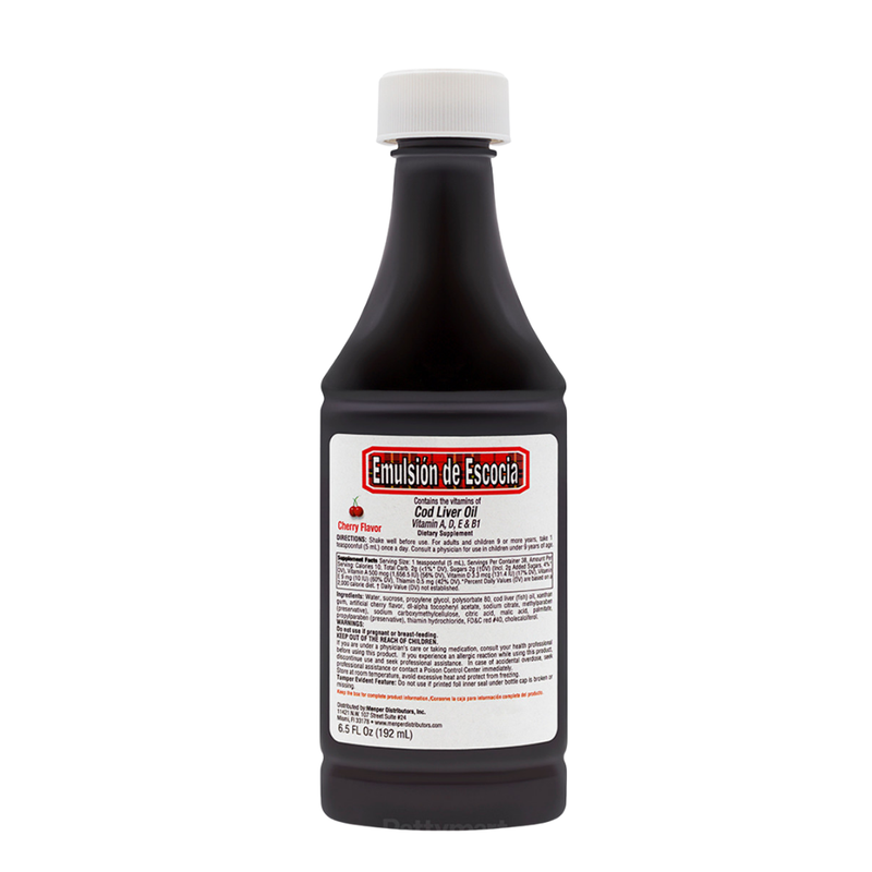 Emulsión de Scott Cod Liver Oil Cherry Flavor (6.5oz)