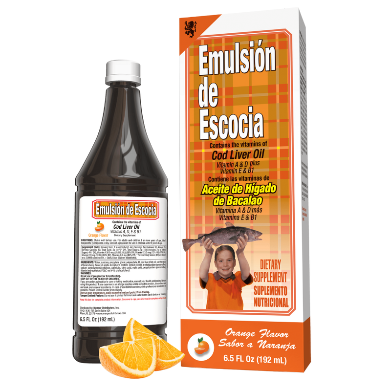 Emulsión de Scott Cod Liver Oil Orange Flavor (6.5oz)