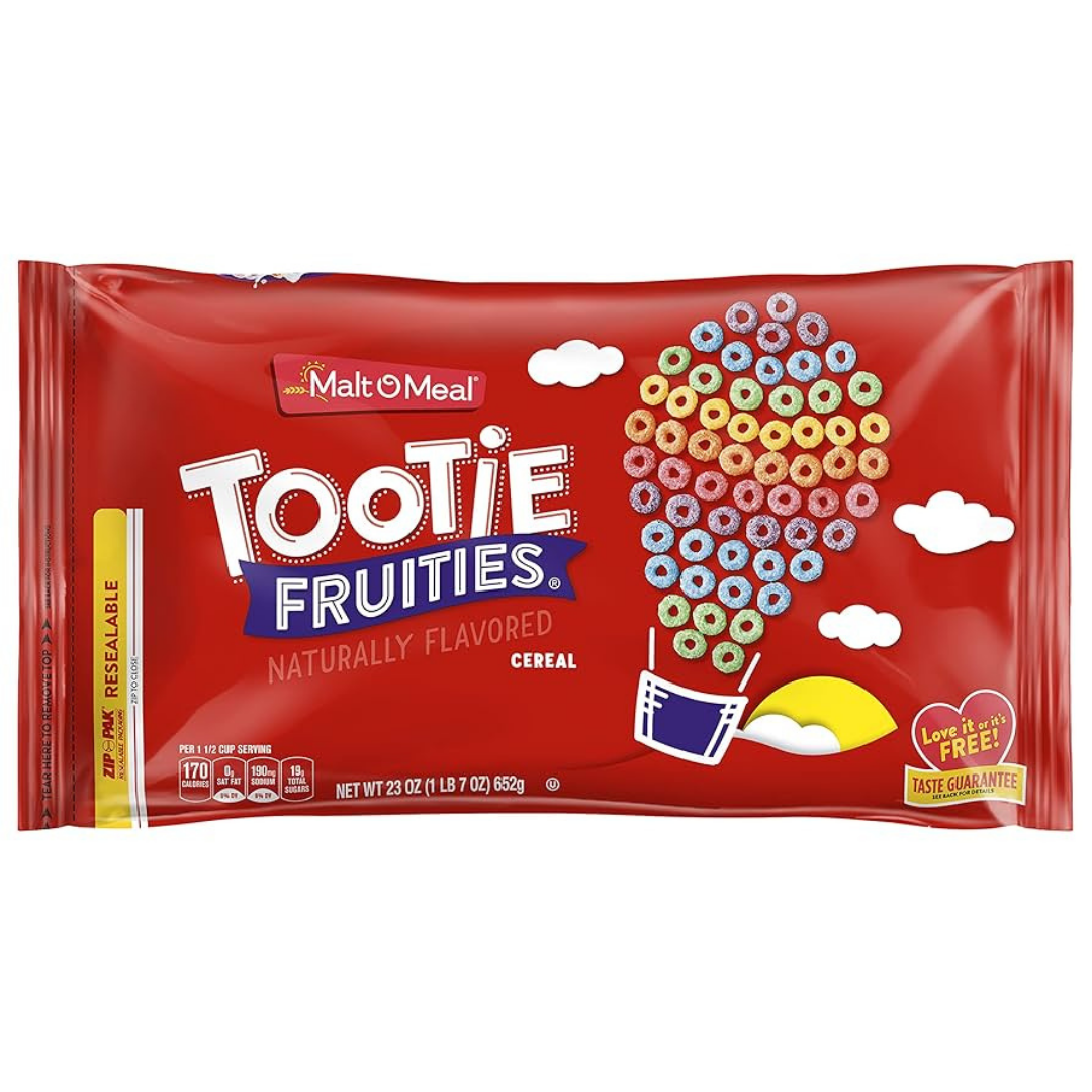 Malt-O-Meal Tootie Fruities cereal afrutado desayuno