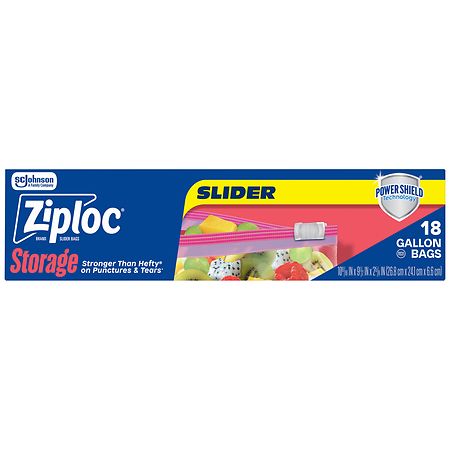 Ziploc Slider Storage Bags Expandable Bottom Gallon - 18.0 ea Ziploc – Farmacia Savia Puerto Rico
