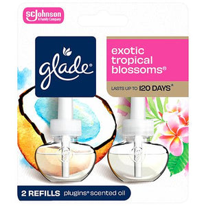 Glade PlugIns Air Freshener Refills Exotic Tropical Blossoms Infused with Essential Oils .67 oz 2 Count Glade – Farmacia…