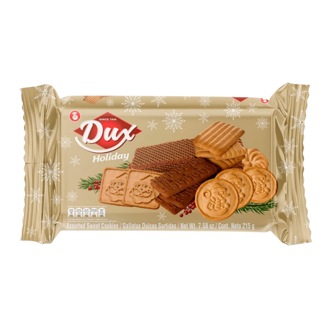 Dux Holiday Assorted Sweet Cookies galletas surtidas navidad 7.58oz