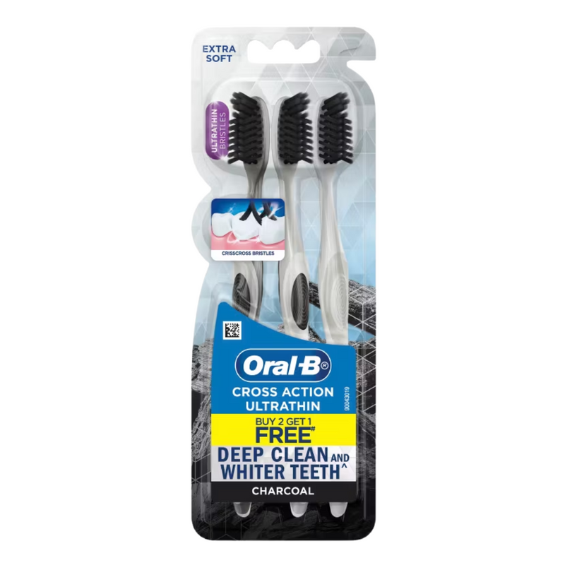 ORAL-B Extra Soft Charcoal Toothbrushes 3 Pack
