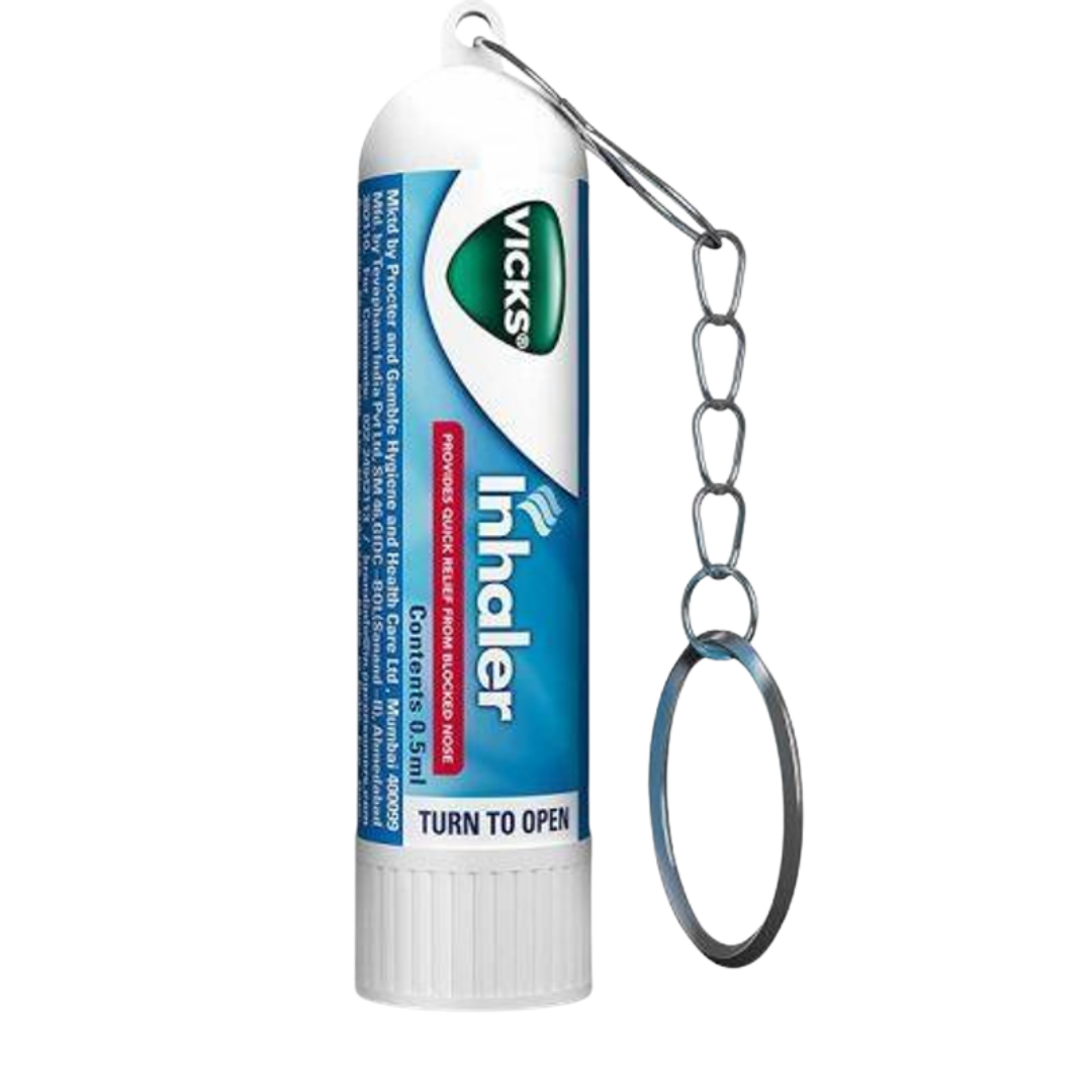 Vicks Nasal Inhaler Keychain inhalador nasal portátil para congestión 0.5ml