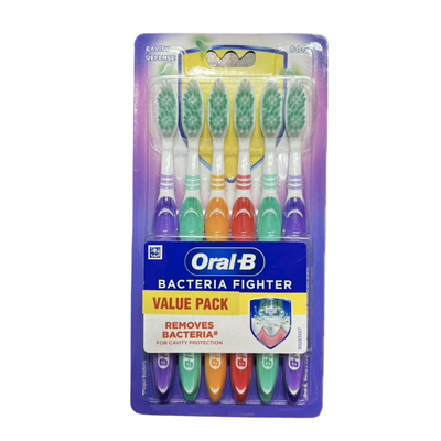 Oral-B Bacteria Fighter Soft Toothbrushes Value Pack (6ct)