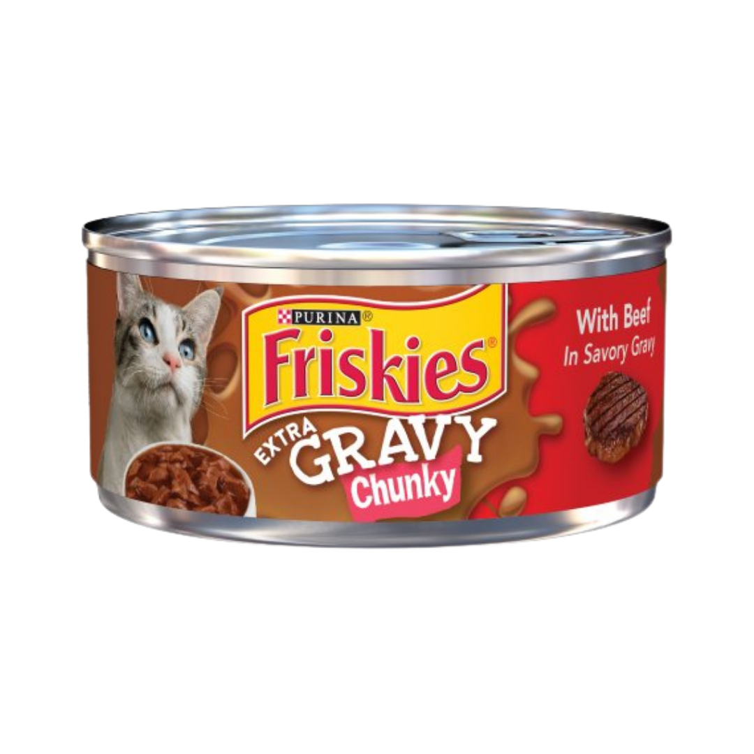 Comida húmeda para gatos Purina Friskies Extra Gravy Chunky de Res